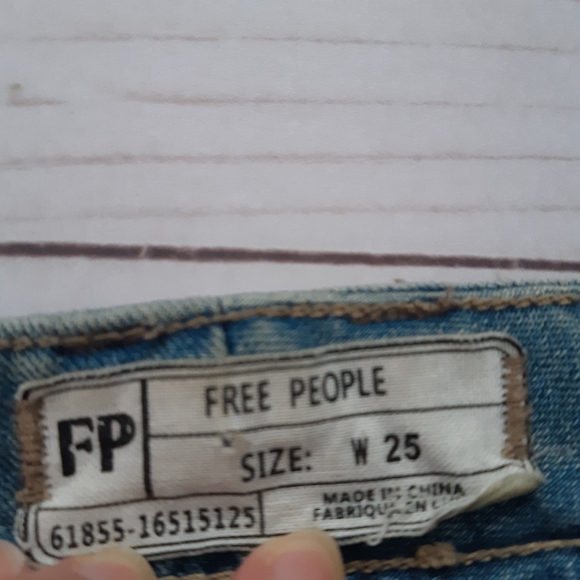FREE PEOPLE Ripped Crop Skinny Denim Jeans - Picture 6 of 8